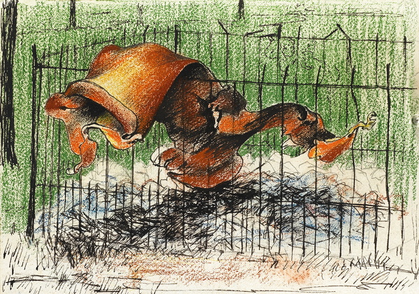 Artist John Cecil Stephenson: The End of a Doodlebug, Hampstead Heath, 1945