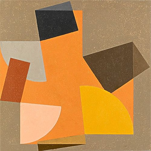 Artist Michael Canney (1923-1999): Orange Edge Fold, circa 1980