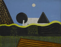 Artist Kenneth Rowntree: Abstract Landscape, Acomb, 1975