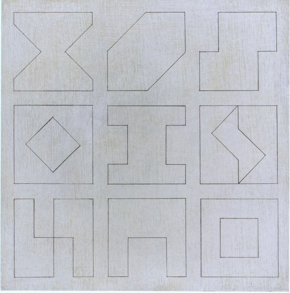 Artist Michael Canney (1923-1999): Three quarter square, late 60s