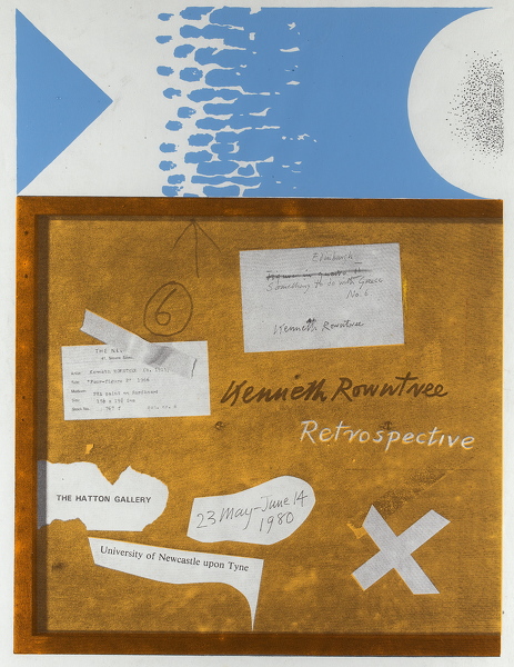 Artist Kenneth Rowntree (1915-1997): Poster for the Kenneth Rowntree retrospective at the Hatton Gallery, 1980
