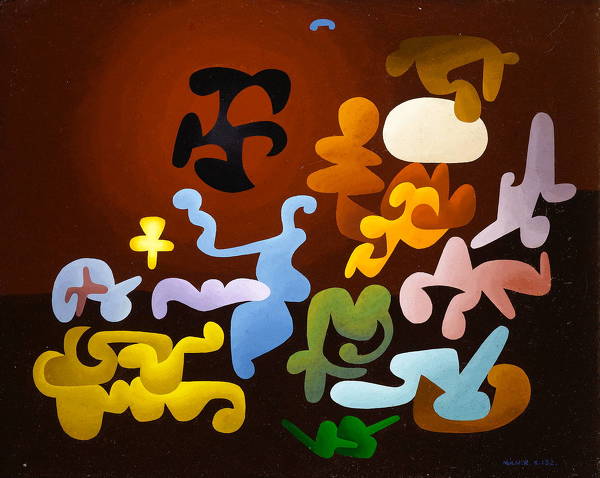 Artist Allan Milner (1910-1984): Abstract composition, L32, circa 1967