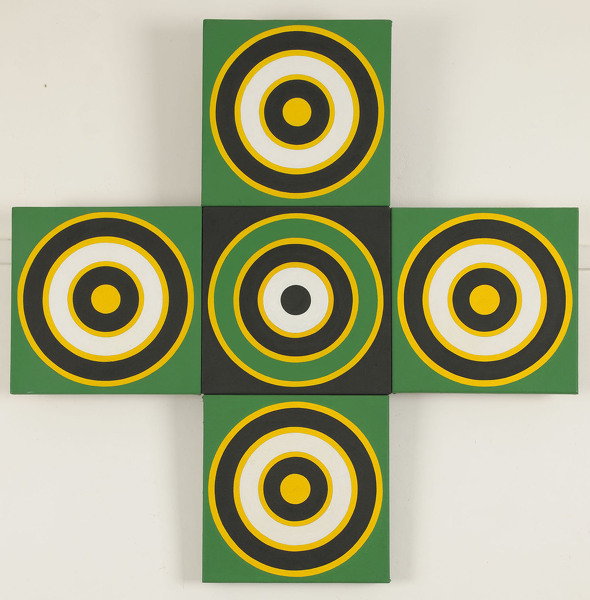 Artist Brian Rice (1936 -): Green Cross, 1964