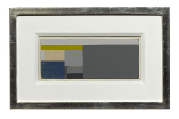 Artist Michael Canney: Untitled, blue and grey and yellow, late 1970s